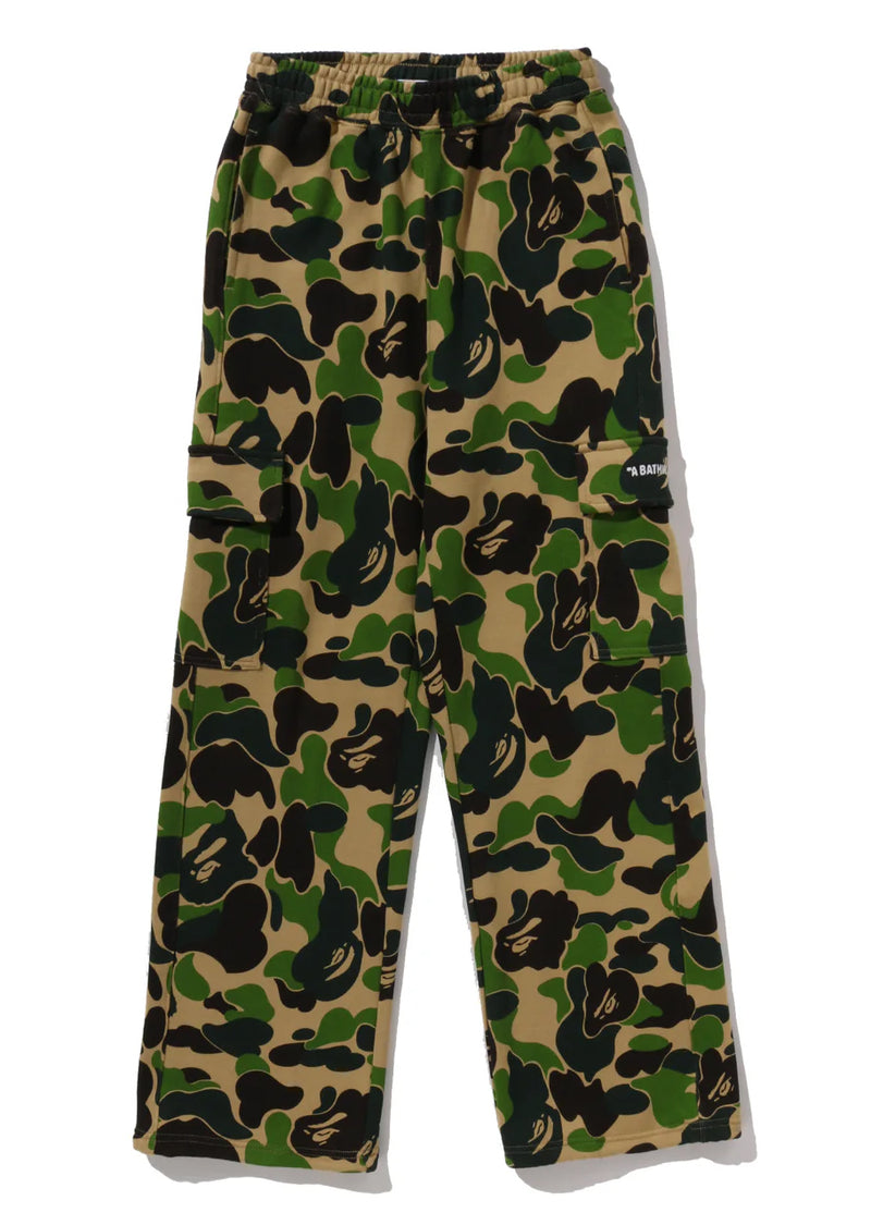 A BATHING APE Ladies' ABC CAMO A BATHING APE LOGO STRAIGHT SWEAT PANTS