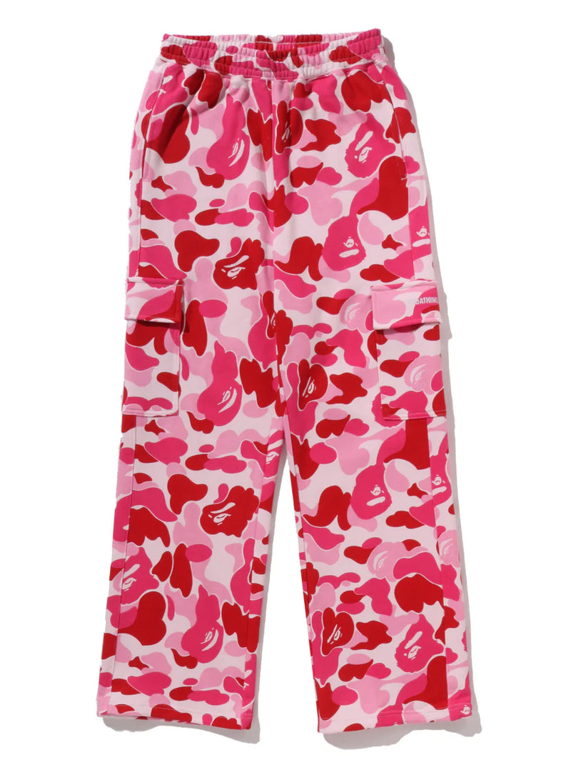 A BATHING APE Ladies' ABC CAMO A BATHING APE LOGO STRAIGHT SWEAT PANTS