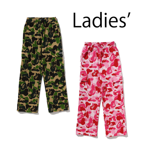 A BATHING APE Ladies' ABC CAMO A BATHING APE LOGO STRAIGHT SWEAT PANTS