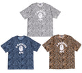 A BATHING APE WILD LEOPARD PATTERN COLLEGE RELAXED FIT TEE