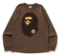 A BATHING APE BIG APE HEAD L/S TEE