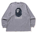 A BATHING APE WILD LEOPARD PATTERN RELAXED FIT LS TEE