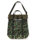 A BATHING APE ABC CAMO MESH TOTE BAG