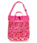 A BATHING APE ABC CAMO MESH TOTE BAG