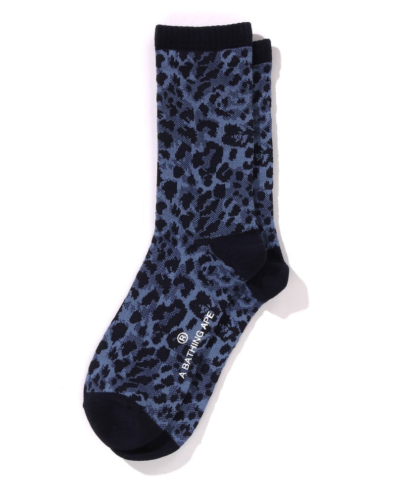 A BATHING APE WILD LEOPARD PATTERN SOCKS
