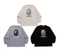 A BATHING APE WILD LEOPARD PATTERN RELAXED FIT LS TEE