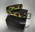 A BATHING APE ABC CAMO PU OSTRICH BELT