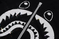 A BATHING APE Ladies' CRYSTAL STONE SHARK TEE