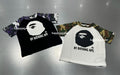 A BATHING APE BAPE KIDS GLITCH WOODLAND CAMO BY BATHING APE TEE