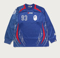 A BATHING APE MULTI LOGO RELAXED FIT FOOTBALL L/S TEE