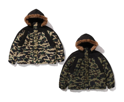 A BATHING APE 1ST CAMO SNOWBOARD DOWN JACKET