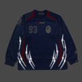 A BATHING APE MULTI LOGO RELAXED FIT FOOTBALL L/S TEE