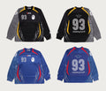 A BATHING APE MULTI LOGO RELAXED FIT FOOTBALL L/S TEE