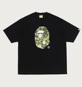 A BATHING APE APLASH CAMO APE HEAD RELAXED FIT TEE