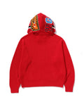 A BATHING APE SHARK FULL ZIP KNIT HOODIE
