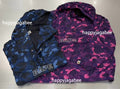 A BATHING APE CRINKLE EFFECT COLOR CAMO HALF ZIP HOODIE JACKET