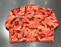 A BATHING APE Ladies' GLITCH WOODLAND CAMO BATHING APE LOGO WORKER JACKET