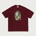 A BATHING APE APLASH CAMO APE HEAD RELAXED FIT TEE