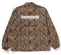A BATHING APE WILD LEOPARD PATTERN COACH JACKET