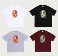 A BATHING APE APLASH CAMO APE HEAD RELAXED FIT TEE