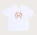 A BATHING APE APLASH CAMO SHARK FACE RELAXED FIT TEE