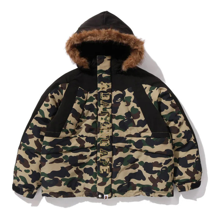 A BATHING APE 1ST CAMO SNOWBOARD DOWN JACKET
