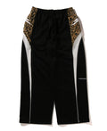 A BATHING APE WILD LEOPARD PATTERN OVERSIZED FIT TRACK PANTS