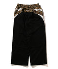 A BATHING APE WILD LEOPARD PATTERN OVERSIZED FIT TRACK PANTS