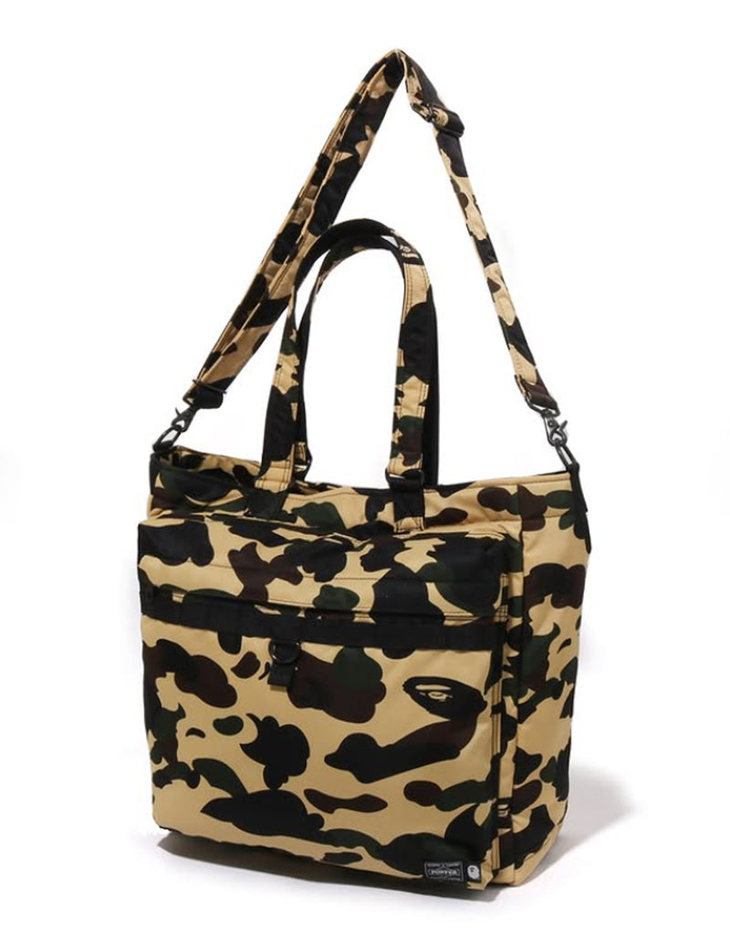 A BATHING APE PORTER 1ST CAMO UTILITY TOTE BAG