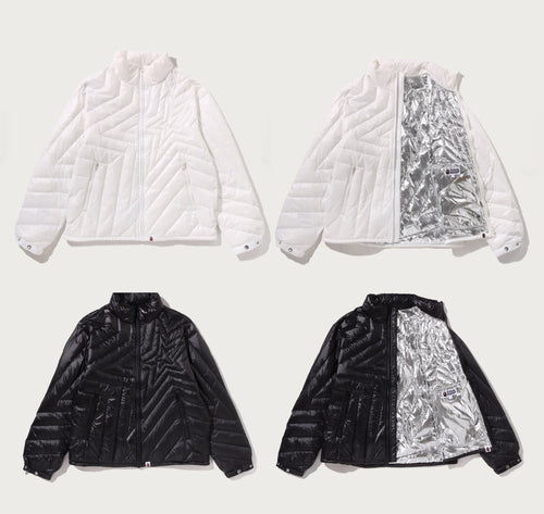 A BATHING APE MEGA BAPE STA QUILTED LIGHT DOWN JACKET