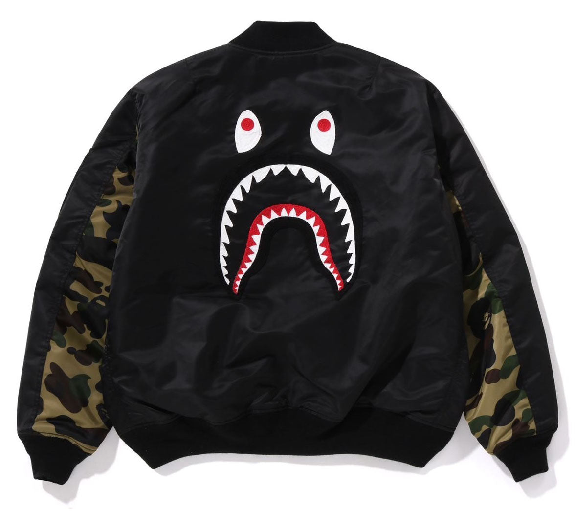 A BATHING APE SHARK MA-1 JACKET – happyjagabee store