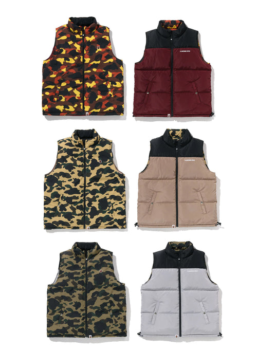 A BATHING APE 1ST CAMO REVERSIBLE DOWN VEST