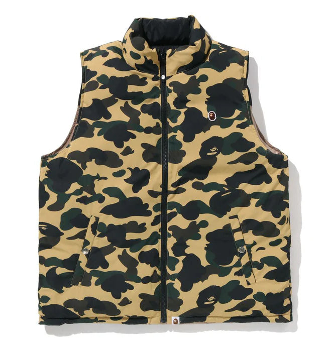 A BATHING APE 1ST CAMO REVERSIBLE DOWN VEST