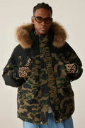 A BATHING APE 1ST CAMO SNOWBOARD DOWN JACKET