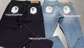 A BATHING APE APE HEAD DENIM PANTS ( Light Indigo ) - happyjagabee store