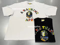 A BATHING APE MULTI LOGO COLLEGE RELAXED FIT TEE