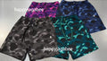A BATHING APE COLOR CAMO METAL APE HEAD RELAXED FIT SWEAT SHORTS