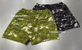 A BATHING APE MULTI PIXEL CAMO RELAXED FIT BEACH SHORTS