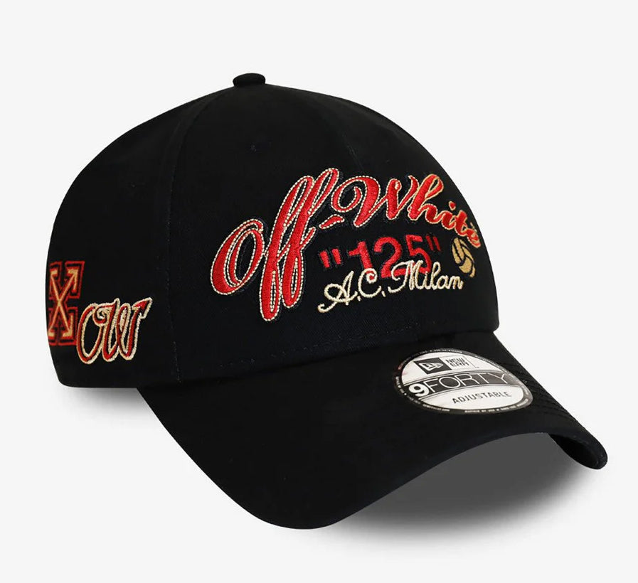 NEW ERA x Off White x AC Milan 2024 FORTY CAP Black x Red