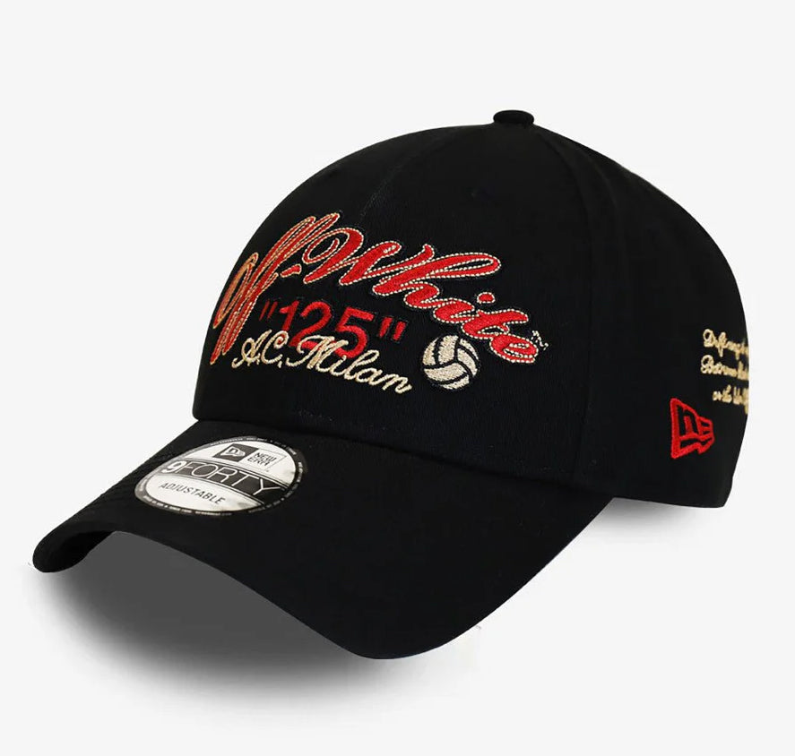 NEW ERA x Off White x AC Milan 2024 FORTY CAP Black x Red