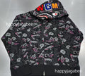 A BATHING APE JAPANESE TATTOO CAMO SHARK FULL ZIP HOODIE