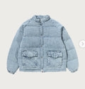 A BATHING APE LINE CAMO JACQUARD DENIM CLASSIC DOWN JACKET