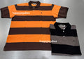 A BATHING APE MILO ONE POINT STRIPE RELAXED FIT POLO