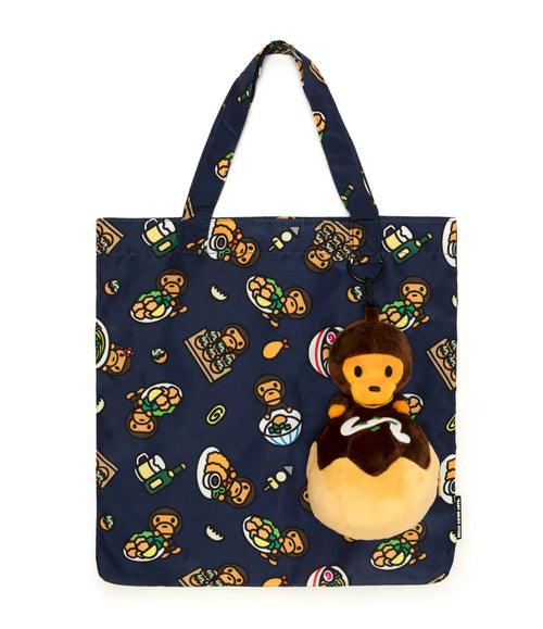 A BATHING APE BABY MILO STORE BABY MILO PLUSH DOLL TAKOYAKI TOTE BAG