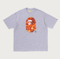 A BATHING APE APLASH CAMO APE HEAD RELAXED FIT TEE