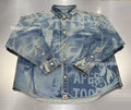 A BATHING APE OVERRALL LASERED DENIM L/S SHIRT
