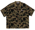 A BATHING APE 1ST CAMO JACQUARD LOGO RELAXED FIT POLO SHIRT