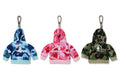 A BATHING APE Ladies' ABC CAMO PULLOVER HOODIE KEY CHAIN
