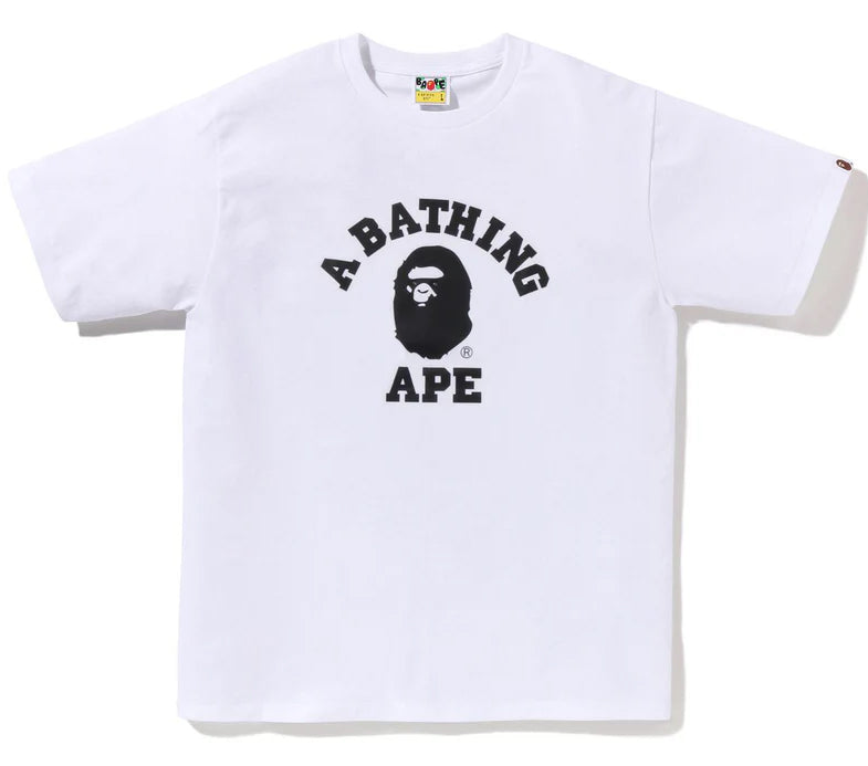 A BATHING APE CRYSTAL STONE EYE COLLEGE TEE