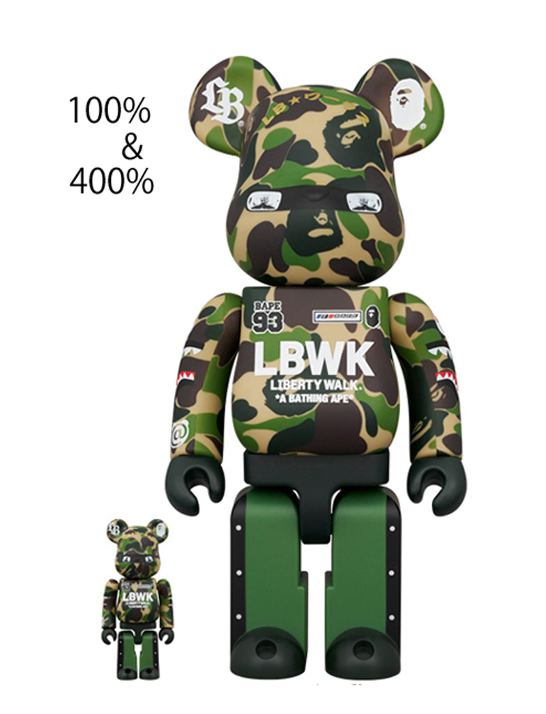 その他 BE@RBRICK bape 400% BE@RBRICK Peko-chan x BAPE (R) 100％ & 400％ (Green/Pink